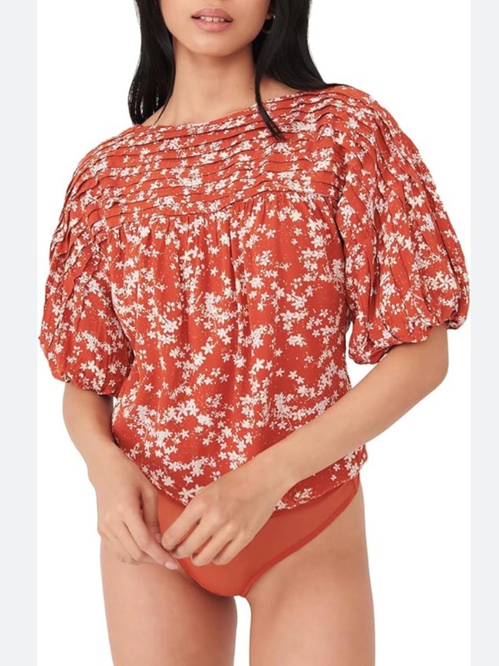 NWT rust Free People bodysuit